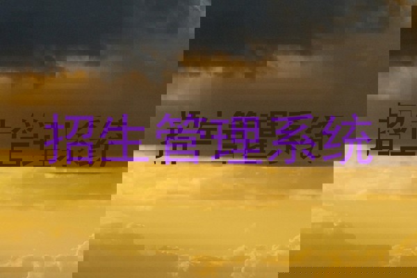 招生管理系統(tǒng)