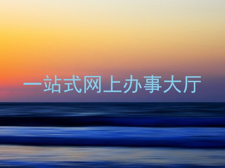 一站式网上办事大厅