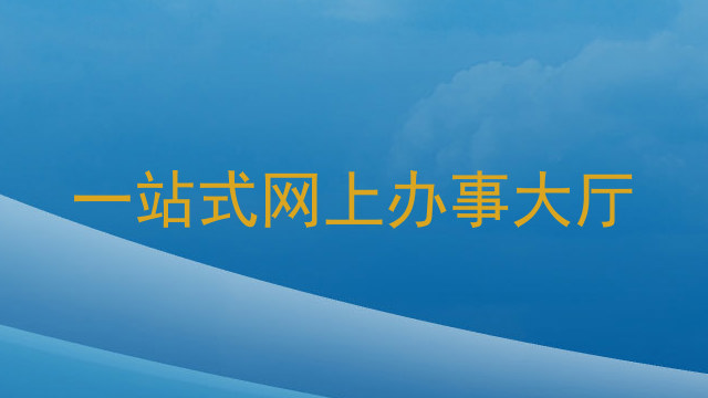 一站式网上办事大厅