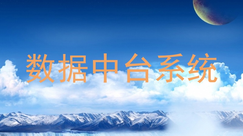 数据中台系统