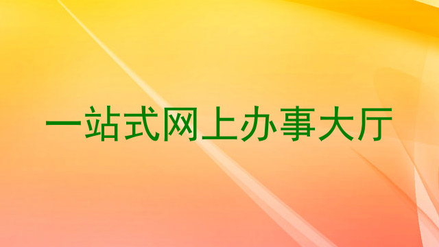 一站式网上办事大厅