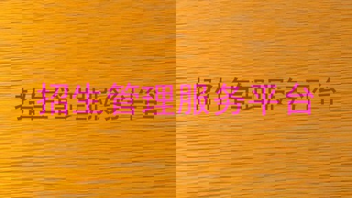 招生管理服務(wù)平臺