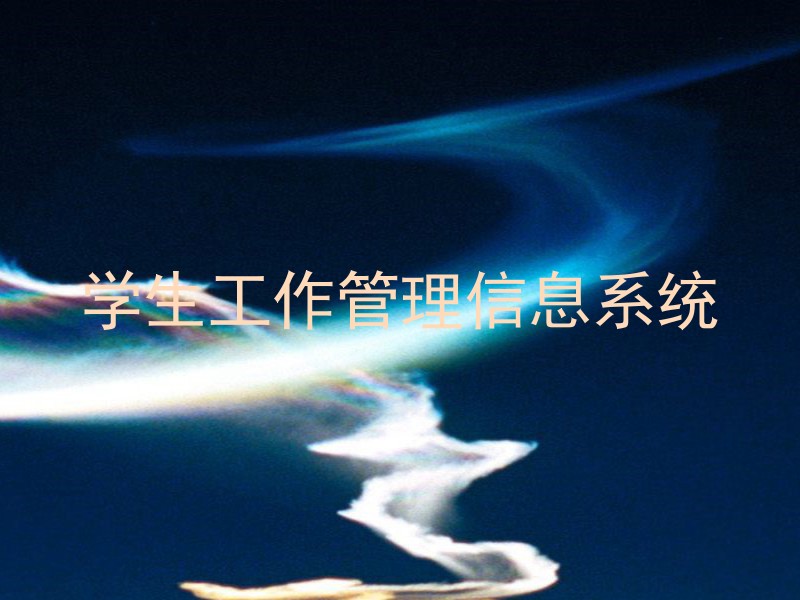 学生工作管理信息系统