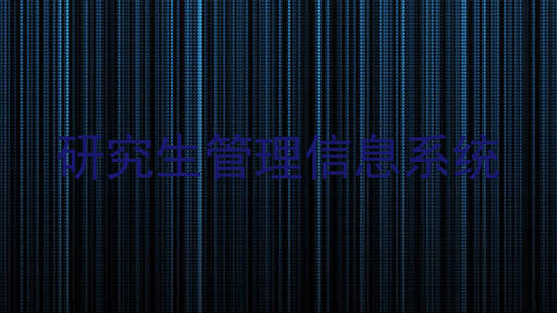 研究生管理信息系统