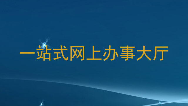 一站式网上办事大厅