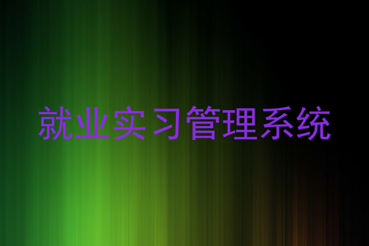就業(yè)實習(xí)管理系統(tǒng)