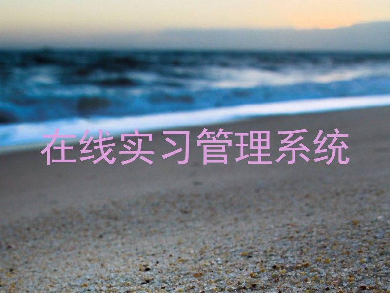 在線實(shí)習(xí)管理系統(tǒng)