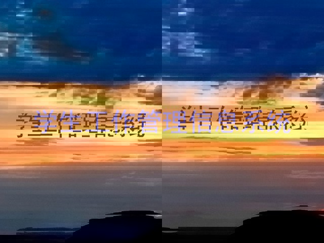 学生工作管理信息系统