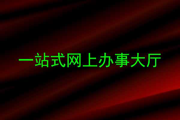 一站式网上办事大厅