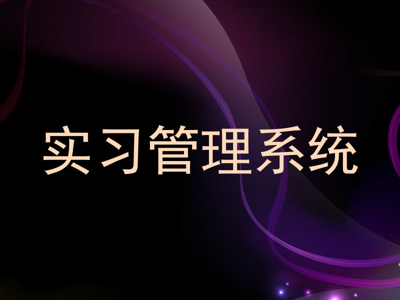 實(shí)習(xí)管理系統(tǒng)