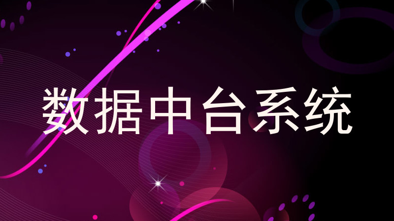 数据中台系统