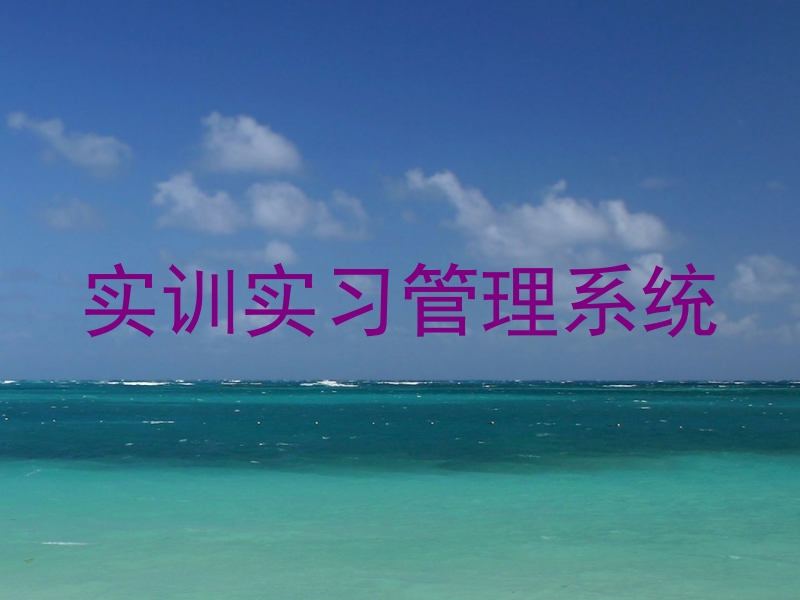 實(shí)訓(xùn)實(shí)習(xí)管理系統(tǒng)