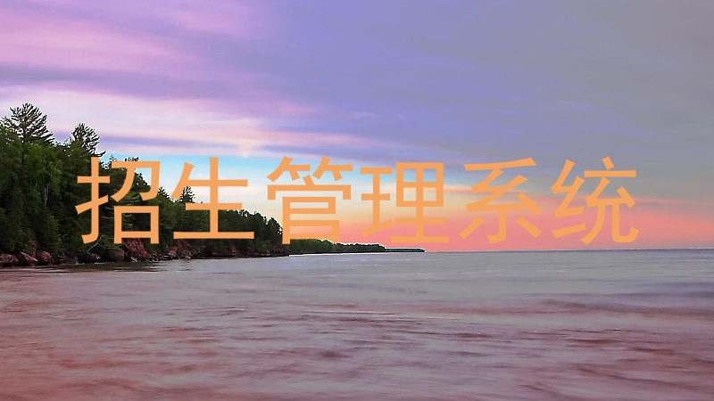 招生管理系统