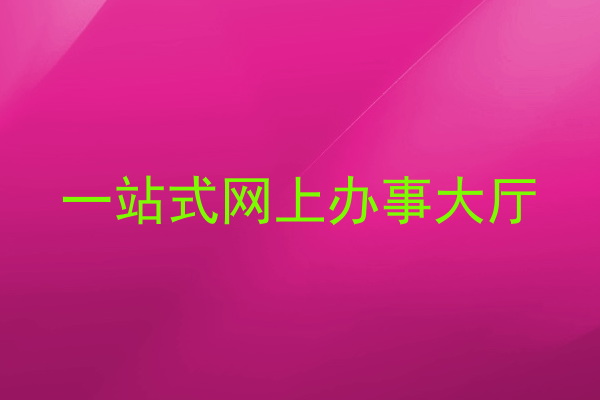一站式网上办事大厅