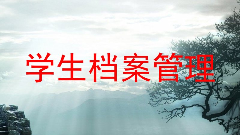 学生档案管理