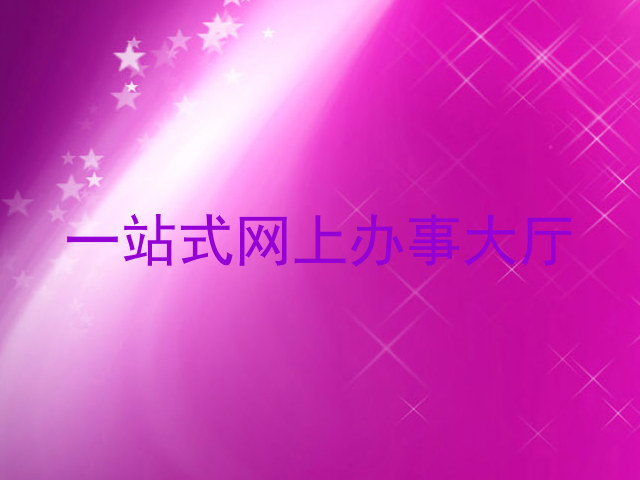 一站式网上办事大厅