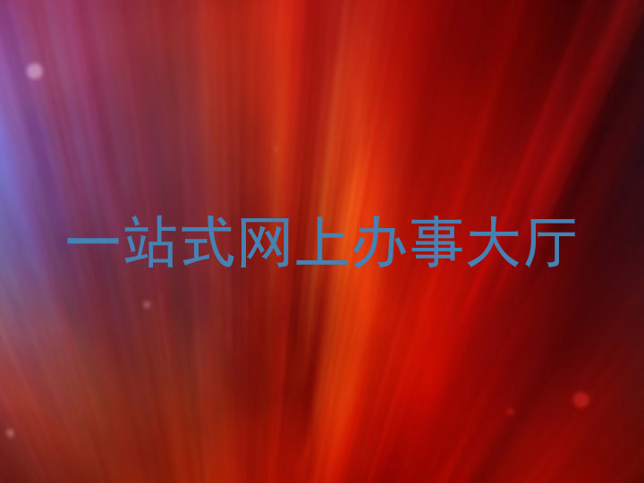 一站式网上办事大厅
