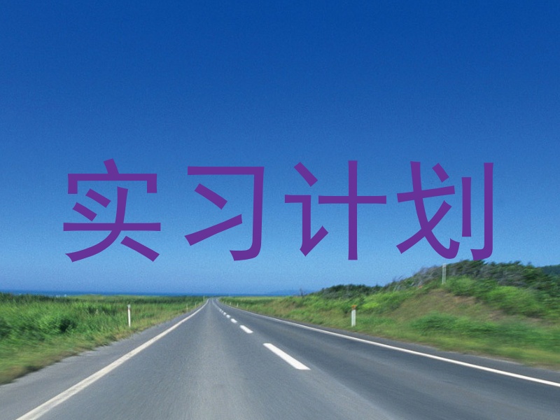 实习计划