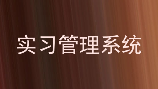 实习管理系统