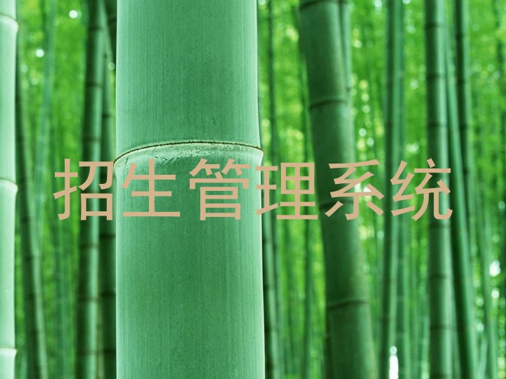 招生管理系统