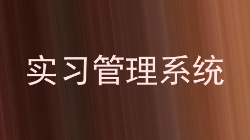 实习管理系统