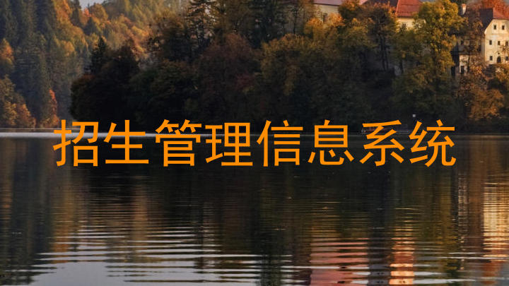 招生管理信息系統(tǒng)