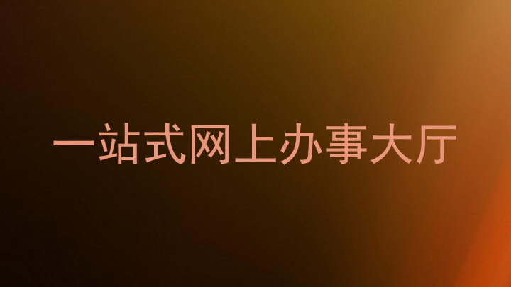 一站式网上办事大厅