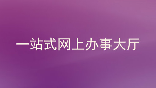 一站式网上办事大厅