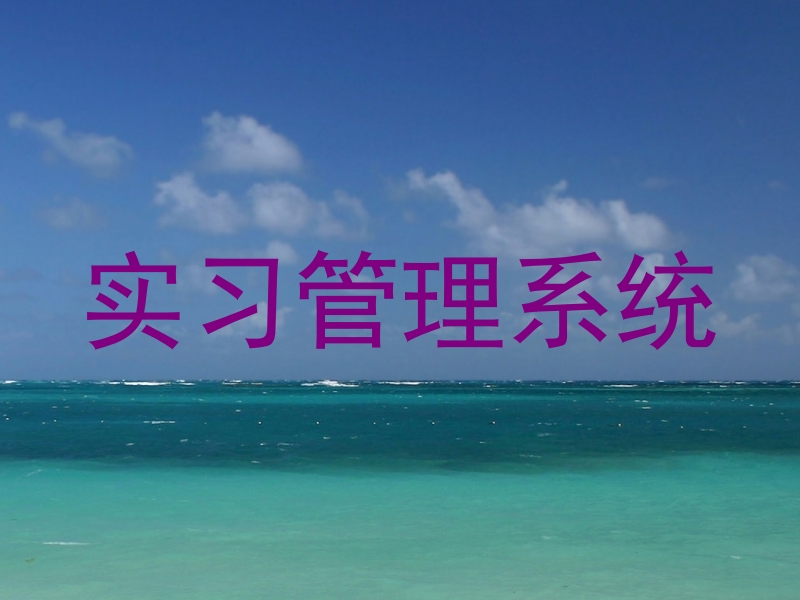 实习管理系统