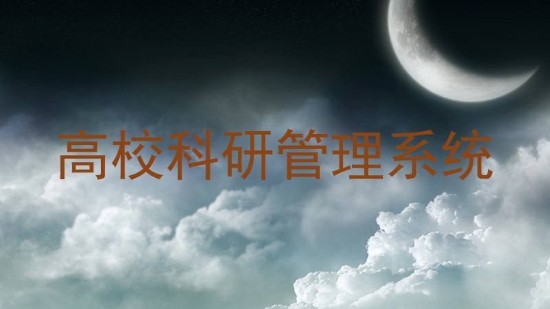 高校科研管理系统