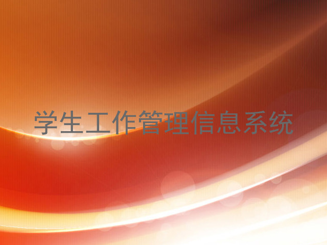 学生工作管理信息系统