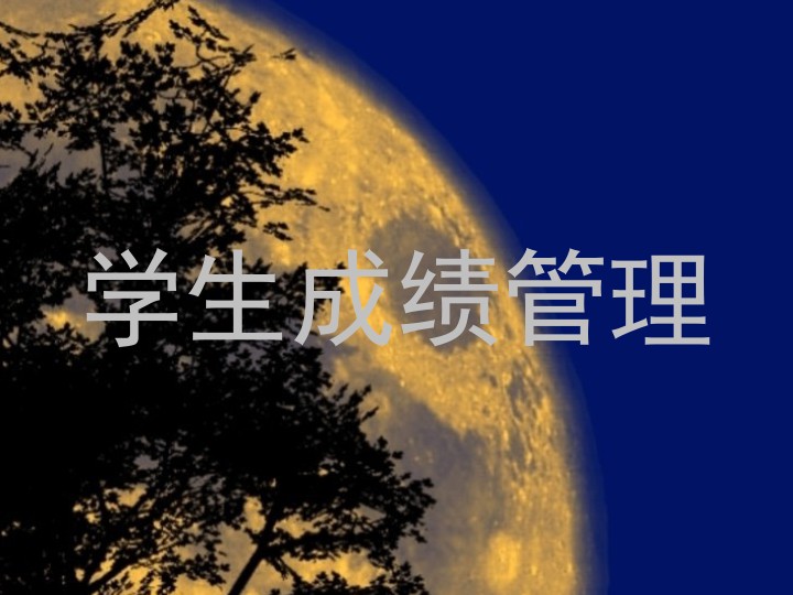 学生成绩管理