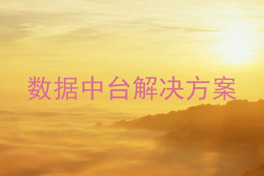 数据中台解决方案