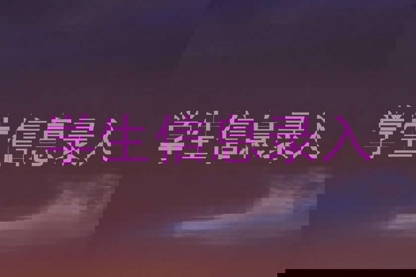 学生信息录入