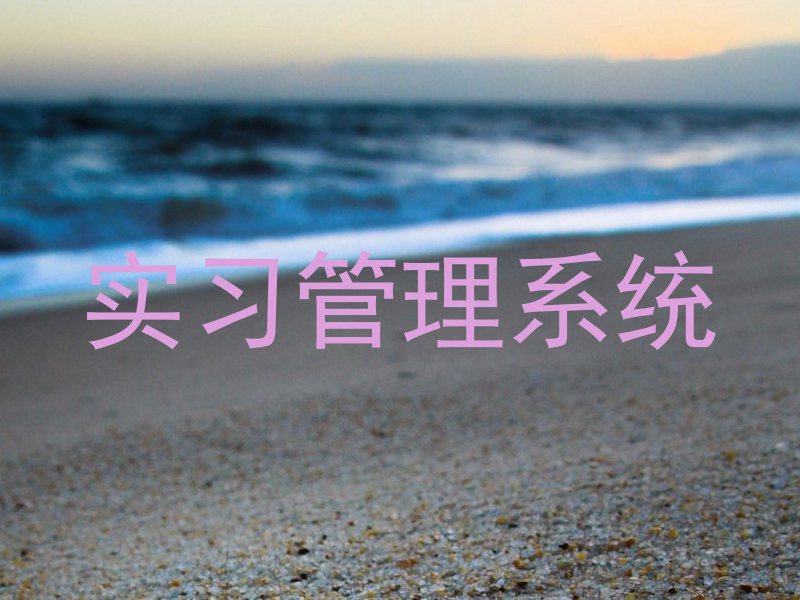 实习管理系统