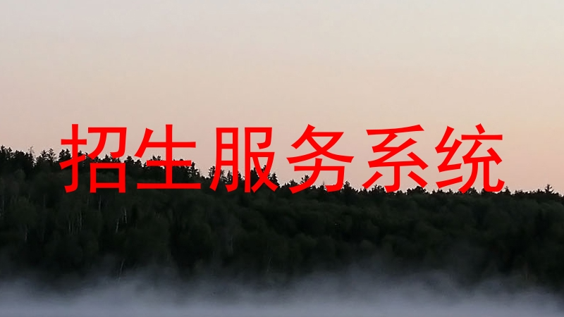 招生服務(wù)系統(tǒng)