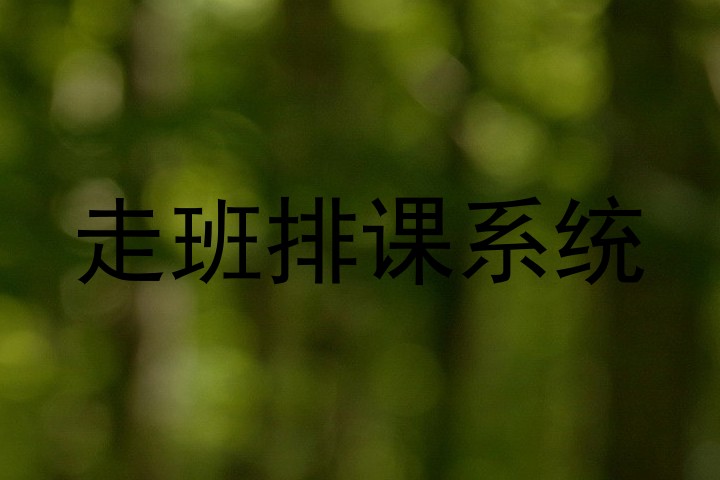 走班排课系统