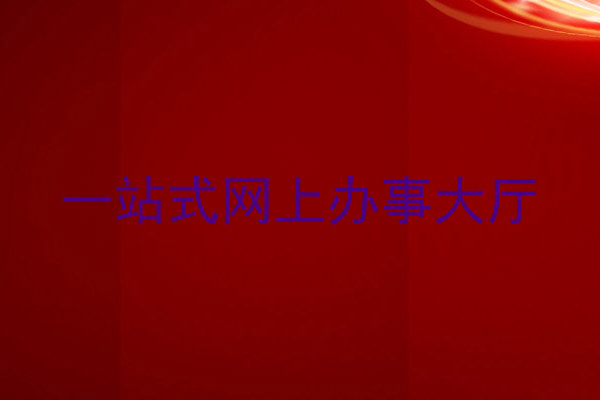 一站式网上办事大厅