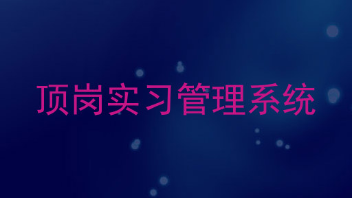 顶岗实习管理系统