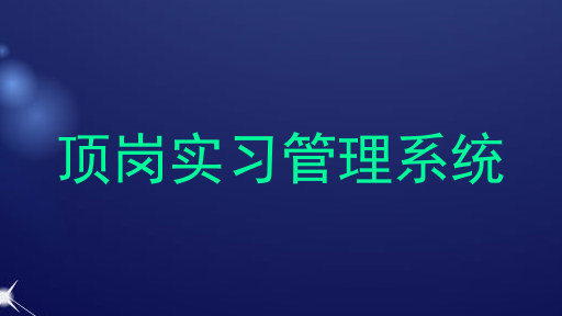 顶岗实习管理系统