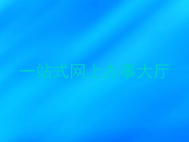 一站式网上办事大厅
