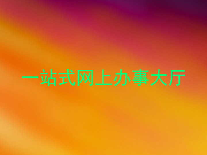 一站式网上办事大厅