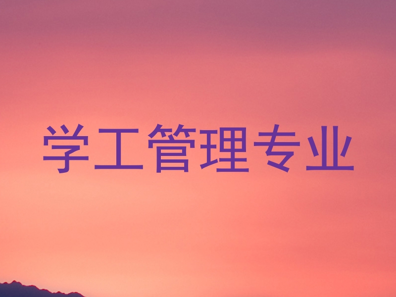学工管理专业