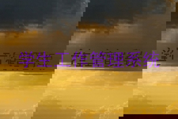 学生工作管理系统
