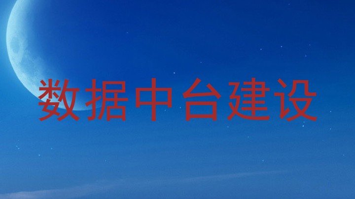 数据中台建设