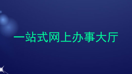 一站式网上办事大厅