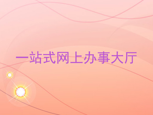 一站式网上办事大厅