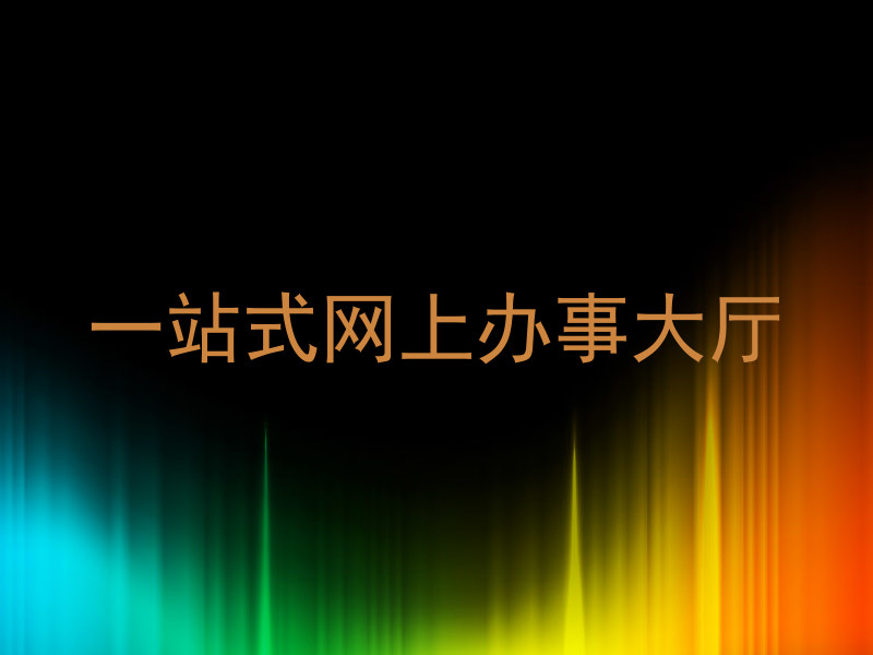一站式网上办事大厅