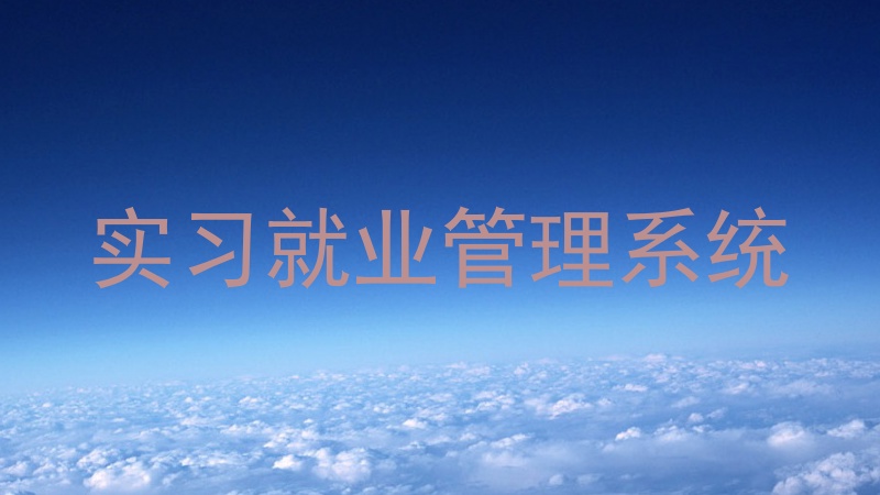 实习就业管理系统