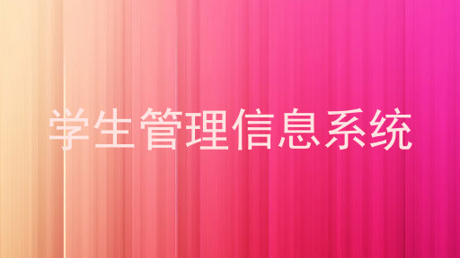 学生管理信息系统